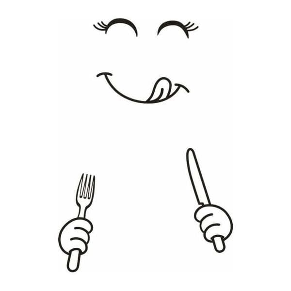 Cute Refrigerator Magnets Happy Yummy Face Kitchen Fridge Wall Decals Art