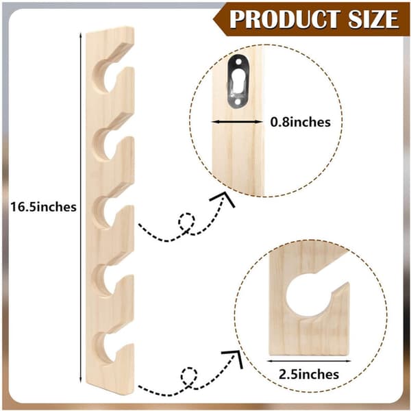 2 Pcs Wooden Wall Mounted Hat Racks Baseball Caps Organizer Wall Mounted Vertical Hat Holder Wardrobe