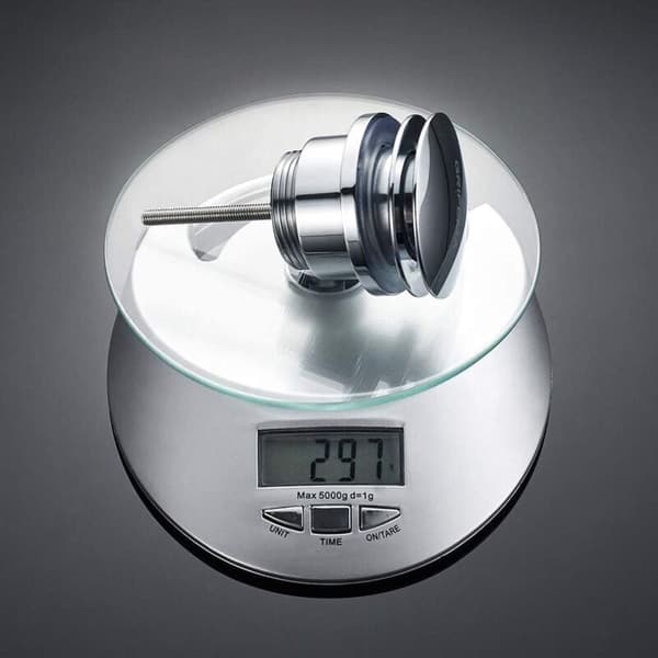 Pop-up waste for basin, Push-open metal waste, Chrome