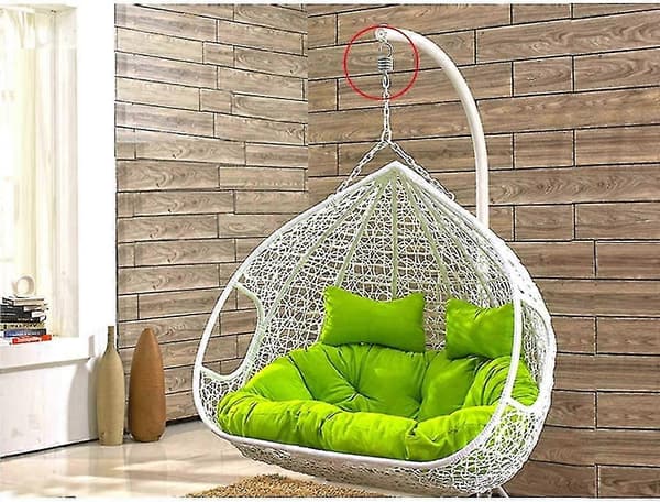 Hammock Spring, Hardened Galvanized Steel Spring for Hanging Hammock Chairs and Porch Swings (2 Pcs, Silver)