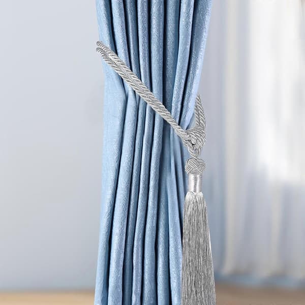 2 stk. gardinholdere med kvaster, elegante dekorative gardintilbehør