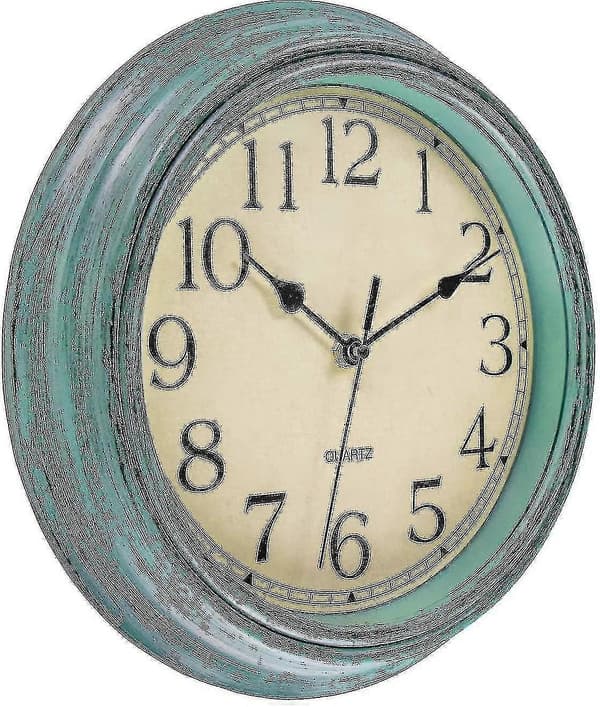 Tyst No Tick Ro Retro Kvartsväggklocka (12 tuumaa) 12 12