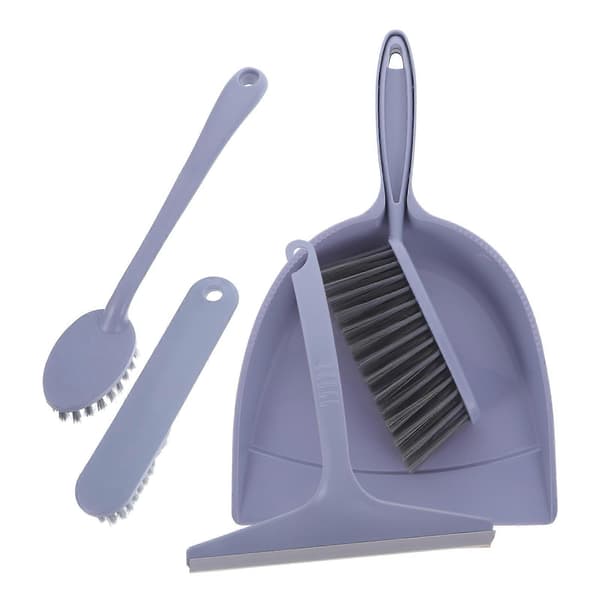 Broom Accessory Set Desktop Cleaning Tool Office Cleaning Brush and Dustpan Lavender 1Set Versatile Cleaning