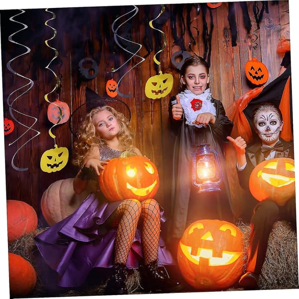 5 st Halloween Takdekoration Spiralgirlang - Festtillbehör