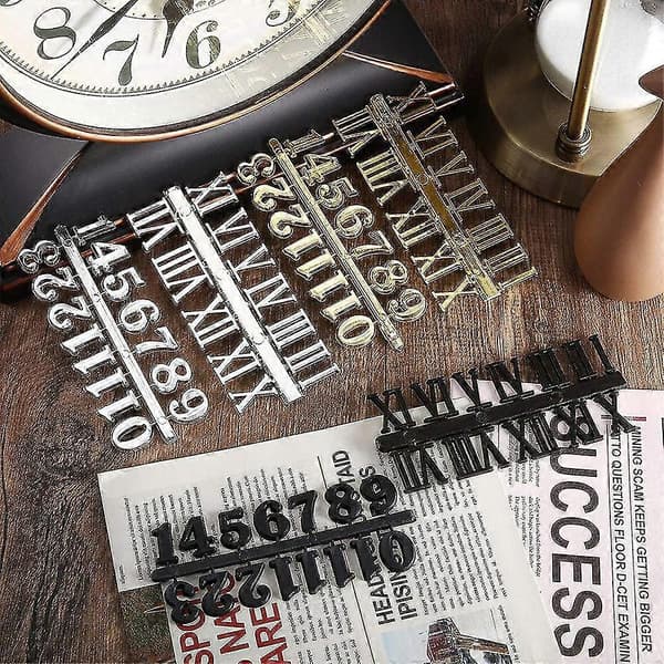 15 stykker ur nummer kit DIY digitale ur numre ur visere ur tilbehør (romertal)