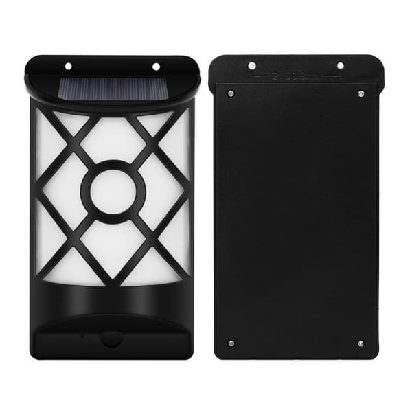 Solar Wall Light, Waterproof Flickering Flame Lamp, Darkness Detector Auto