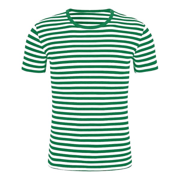 Herre kortermet stripete sjømannsstil rund hals basic casual kortermet blå S Blå S