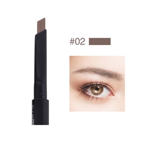 Dual-head Rotating Automatic Eyebrow Pencil with Brush Waterproof Long-lasting Pen 2#