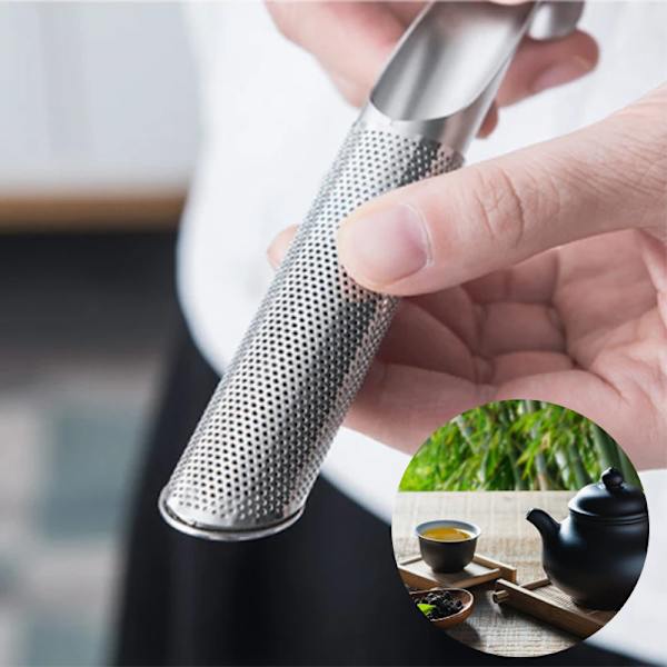 Tespreder i rustfritt stål 1/2 stk Sil Stick Pipe Design Mesh Tefilter Løsbladssiler 2 stk 2pcs