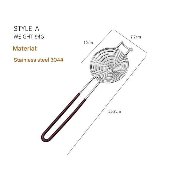Food Grade Stainless Steel Egg Separator - Egg White and Yolk Separator Tool for Home Kitchen Brown