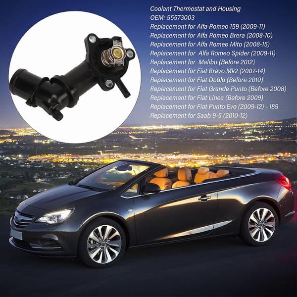 Kølevæsketermostat og hus 55573003 Erstatning for Alfa Romeo 159 Brera Mito Spider