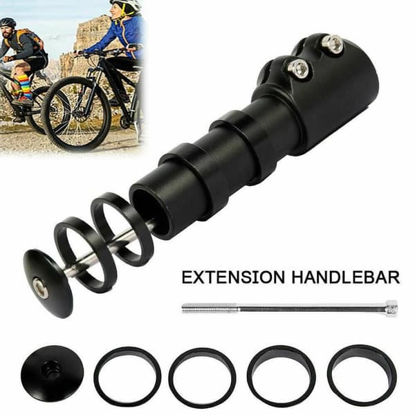 Sykkelstyrestemforlenger, gaffelakselforlenger, 121 mm MTB