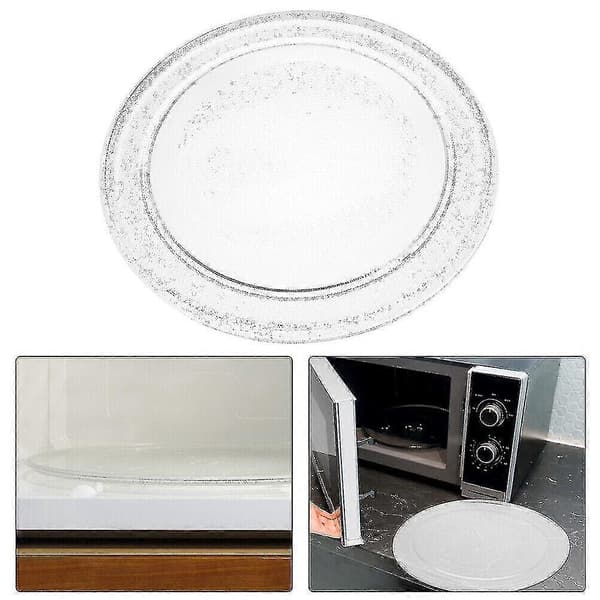 9,6 tommer mikrobølgeovn glasplade praktisk drejeplade flad base glasbakke 24,5 cm