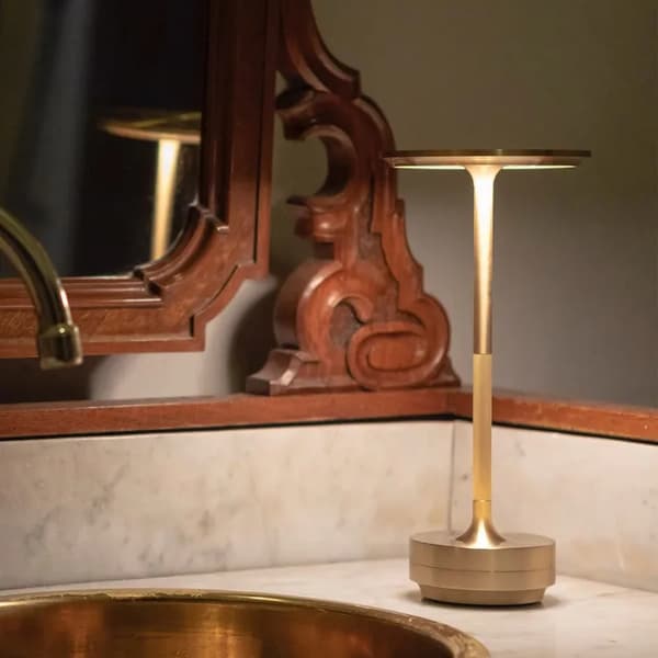 Cordless Table Lamp / Desk Lamp - LED Lamp Gold Gold