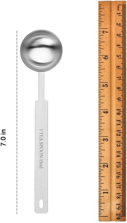 Long Handle Measuring Spoons 15ml, Premium Stainless Steel