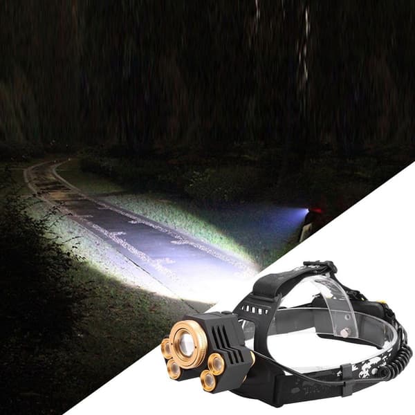 USB Charging, 5 LED Headlamp, Portable Outdoor Headlamp KLB