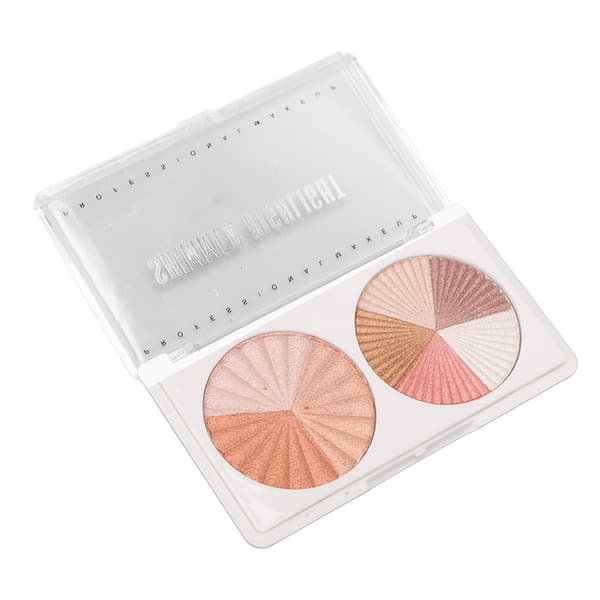Highlighterpudder Glitter Illuminerende Blødt Bærbart Trimningsskinnende Pudder til Kvinder 0,3 oz