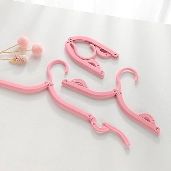 Folding Travel Hangers, 4 Standard and 4 Clip Hangers, Compact, Lightweight, Space-Saving, Portable Drying Rack for Laundry