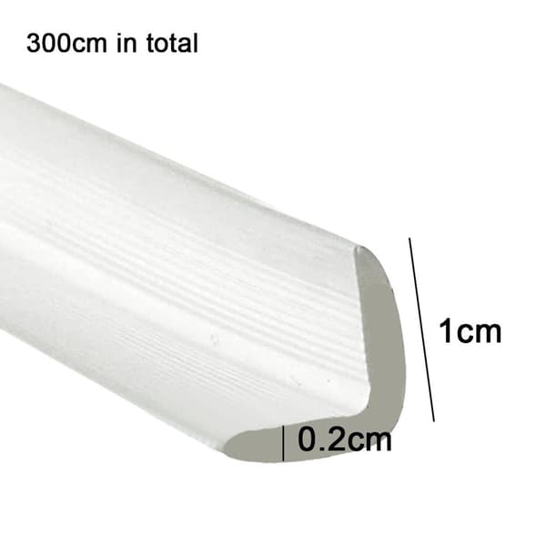 Weatherproof Seal, Transparent Silicone Sealing Strip, White