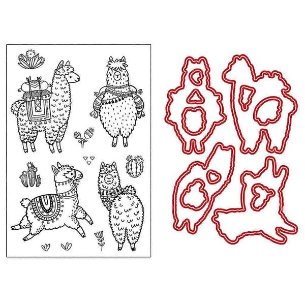 Präglingsskärande stansar och scrapbooking-stämplar set klara silikonstämplar