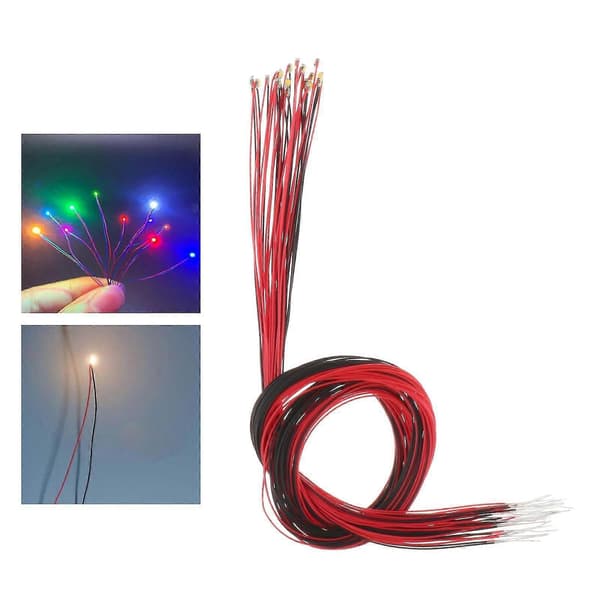 40 stk. modelltog kablet LED-lampe Mini Arkitektur Modeltog Scenedekoration