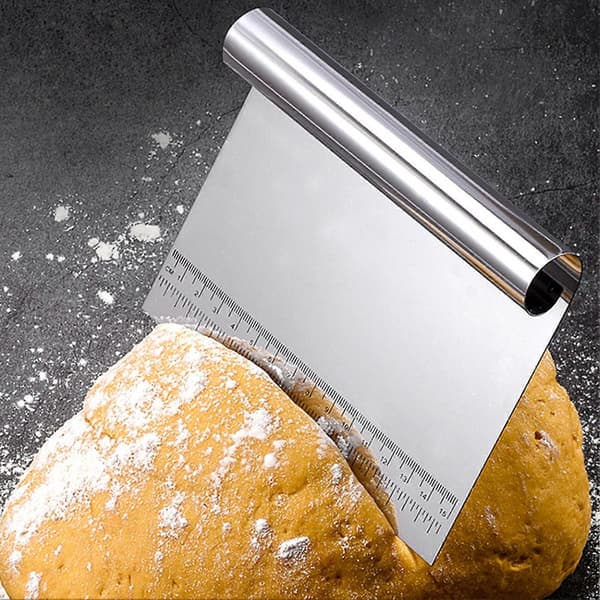 Dough Cutter Simple Stainless Steel Dough Scraper Cutter Clear Scale Design Pastry Scraper for Home