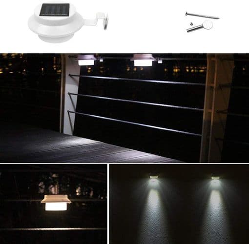 [Pakke med 6] Takrenne Solcellelamper Vanntette Solcellelamper for Hagevegg