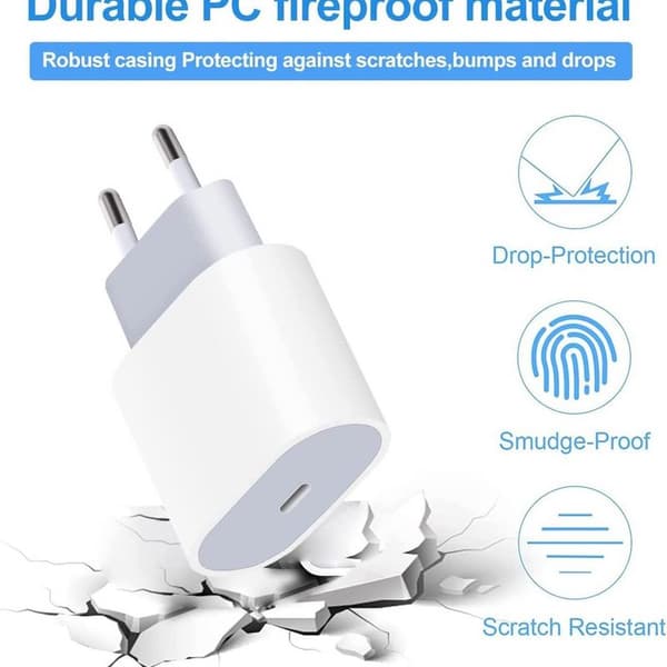 20W USB C-strømforsyning USB C-lader
