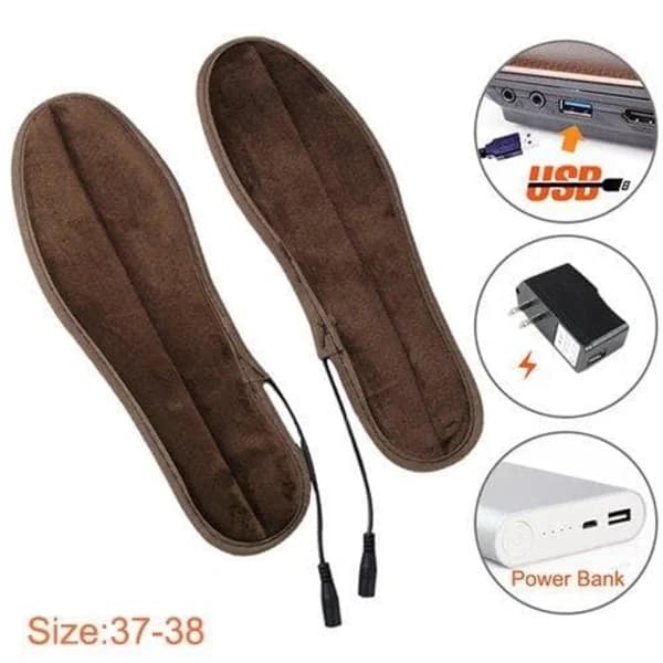 TS Heated Insoles / Electric Shoe Insoles with USB Connection – Size 37-38