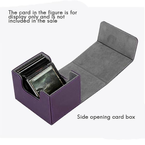 Card Box Side Loading Card Box Card Case For Yugioh Card Binder Holder 100+, Dark Blue