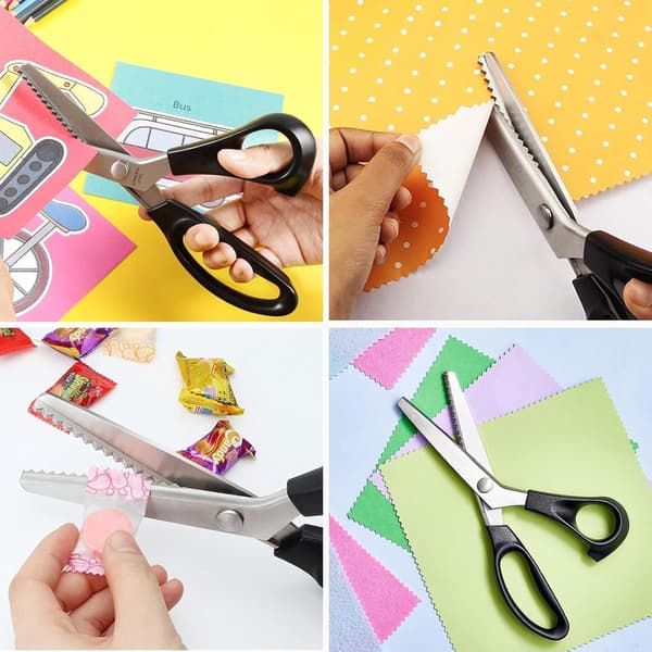 1 pc Fabric Scissors - Zigzag Pattern 5mm - Fabric Scissors - Textile Scissors - Tailor Scissors - For Clothing Fabric, Leather, Cotton, Paper...