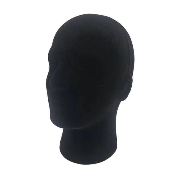 1 stk Mannlig Hode Modell Hatt Parykk Display Modell Oppbevaringsholder Parykkhode Modell