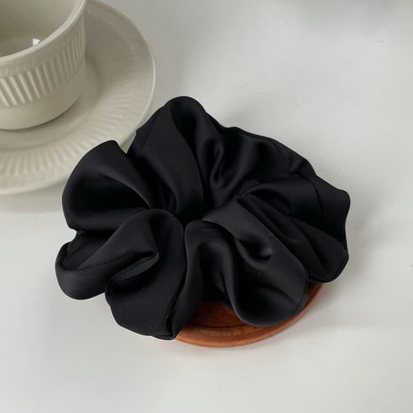 Dybe blå silkehårscrunchies, farverige elastiske hårscrunchies,