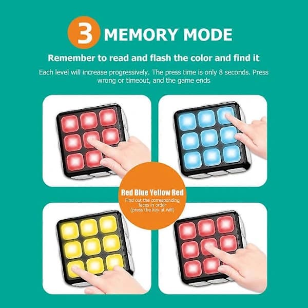 Electronic Cube Music Flashing Fingers Cube Handheld Game Toy For Kids