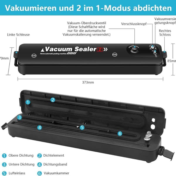 Vacuum Sealer, Automatic Vacuum Sealer for Dry and Wet