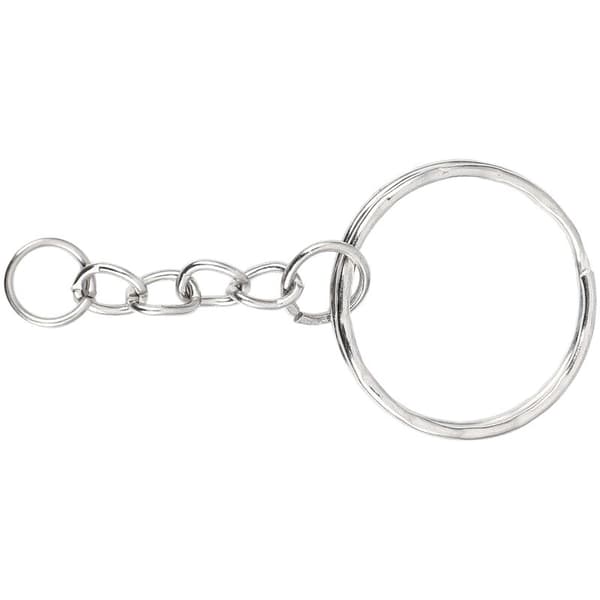 50x Ring 25mm til nøglering nøglekæde 30mm metal DIY