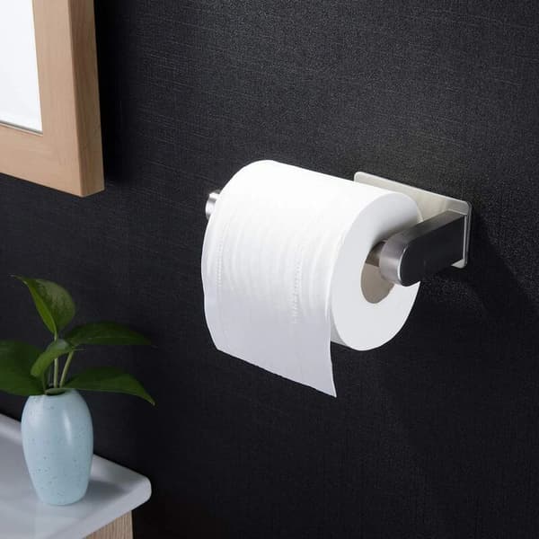 Selvklæbende toiletpapirholder Ingen boring nødvendig, børstet rustfrit stål