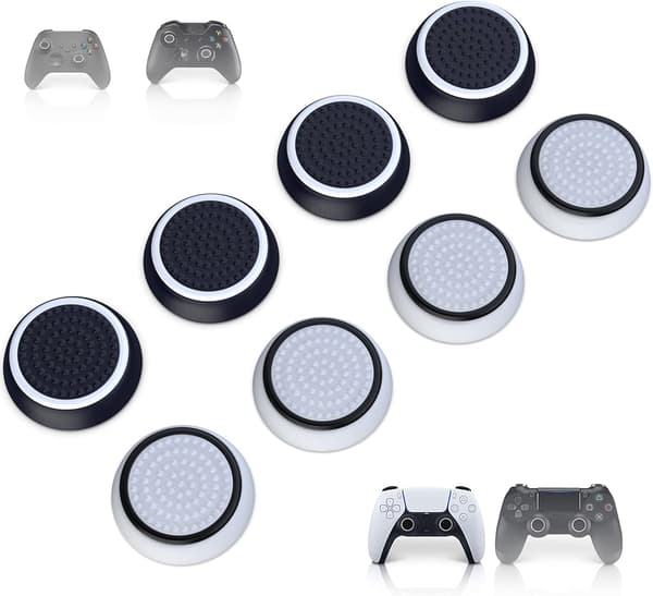 PS4 Xbox PS5 tumspakstillbehörsset 8 stycken kontrollgrepp för Xbox One Series XS Nintendo Switch Pro Controller PS5 PS4 Gamepad-skydd