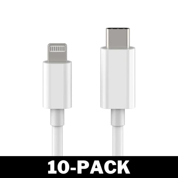 USB-C til Lightning-kabel iPhone Hurtiglader 2 m Hvit 10-pakning-XS6-