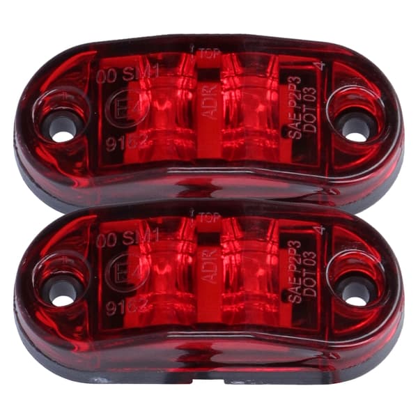 10-30V 2LED Sidemarkeringslys Høy Lysstyrke Blinklys for Biler Lastebiler Tilhengere Bobiler Rød