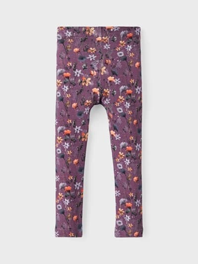 Name it Leggingsit, Lilablommig, Koko 98 monivärinen