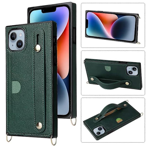 For iPhone 14 Plus Crossbody Lanyard Shockproof Protective Phone Case