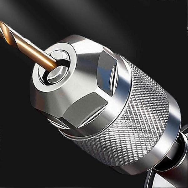 Drill Chuck Adapter Quick Change Pneumatic Drill Chuck 3-Jaw Hex Shank Chuck Professional Converter Hex Shank Silver Silver