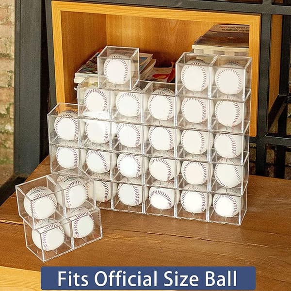 Transparent Display Case for Mounting Baseball, Golf, Tennis - Acrylic