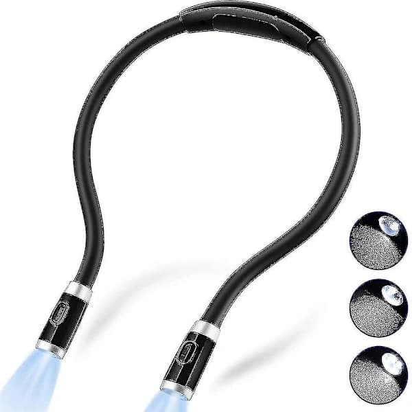 Rechargeable LED Book Light, Neck-Mounted Reading Light for Reading in Bed