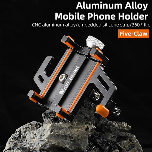Mobile Phone Holder for Bicycle, Navigation, Mount, Handlebar, Aluminum Alloy