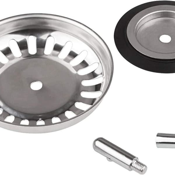 Diskbänkssil i rostfritt stål 79,3 mm köksavloppssil universal för kök och badrum 2-pack