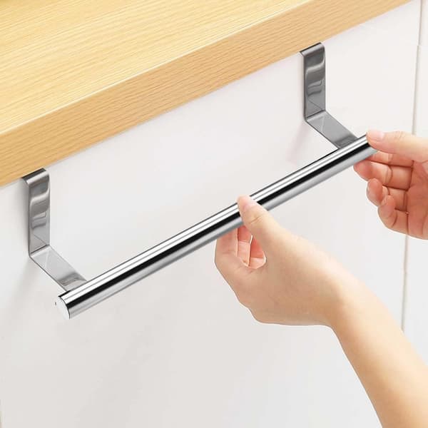 (35cm) Ovenpyyheteline, keittiöpyyheteline, ripustettava keittiöpyyheteline, seinäripustin, ovenpyyheteline ilman porausta