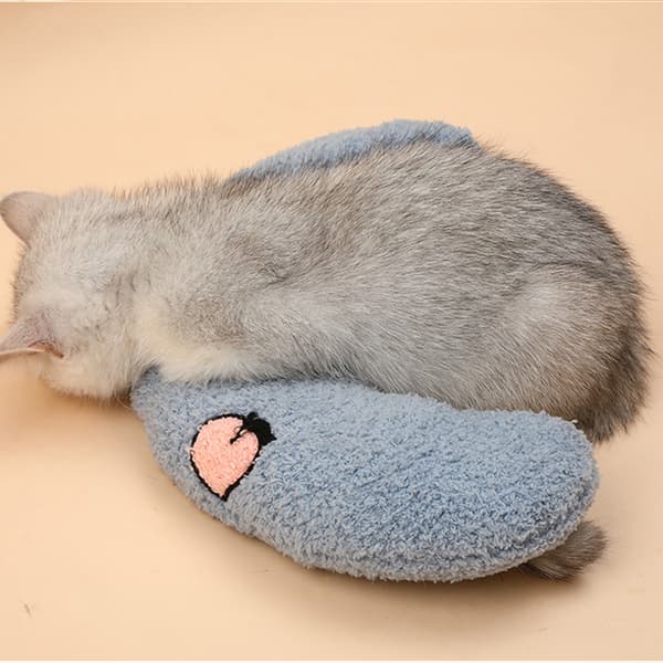Cat Pillow Soft Comfortable U-shaped Pillow Neck Pillow Body Pillow for Cats Small Pets Blue