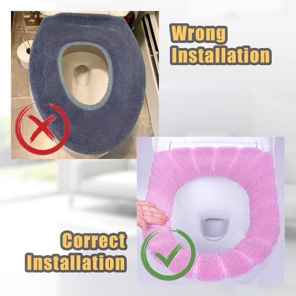 4-pack Thicker Toilet Seat Covers - Softer and Warmer Toilet